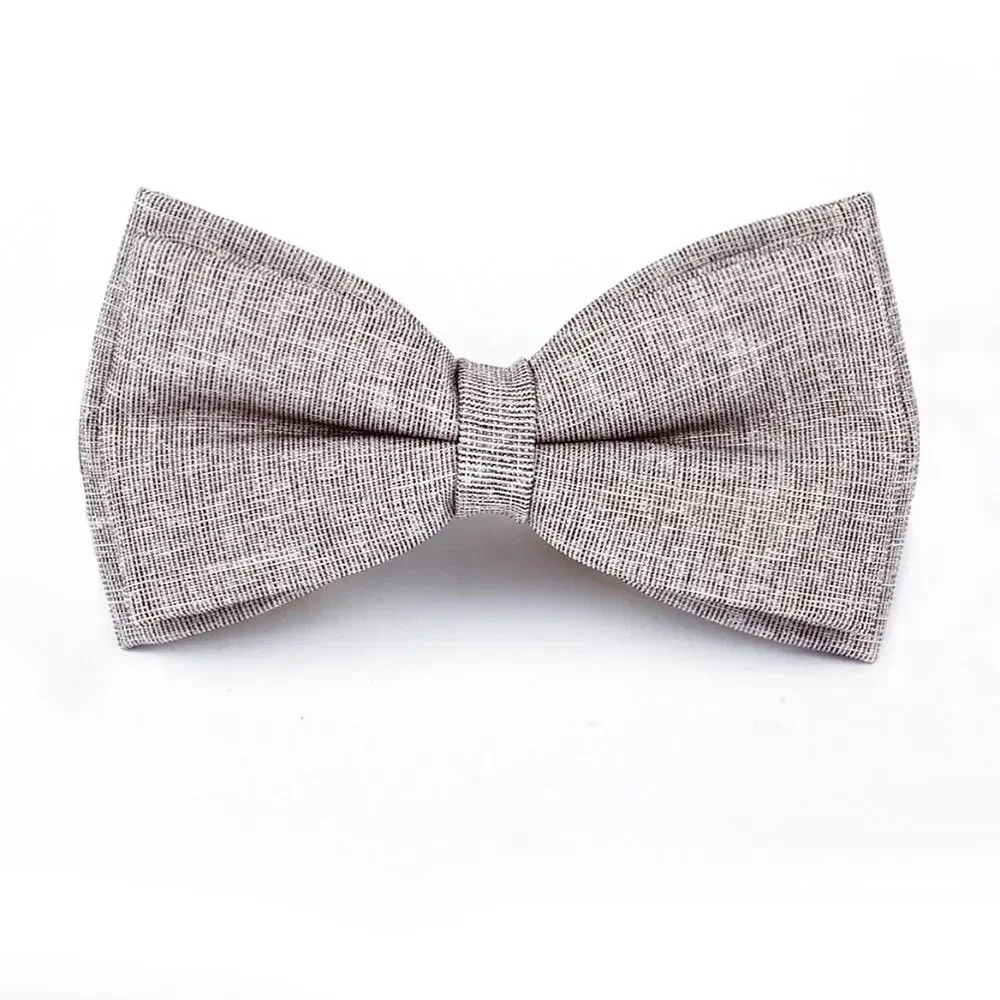 RomVit Unisex Pre-Tied Bow Tie Light Gray Adjustable Handmade Made in USA. NEW